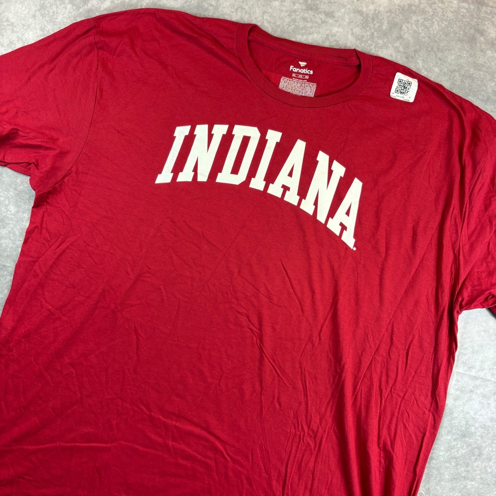 Fanatics T-Shirt Mens 3XL Red Indiana Hoosiers NCAA IU Graphic Short Sleeve NWOT